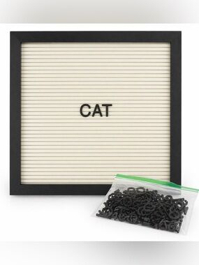 Letter Board with Characters Set – Black Frame